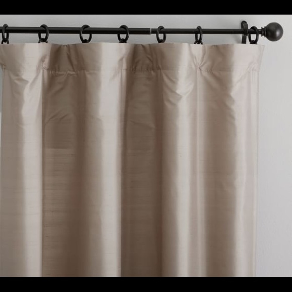 Pottery Barn Silk and Linen lined drape